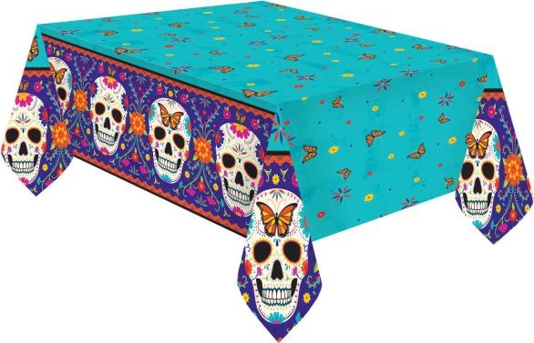 Actual product image Amscan Tablecloth Day Of The Dead 2021 Paper 120 x 180 c (120 x 180 cm)