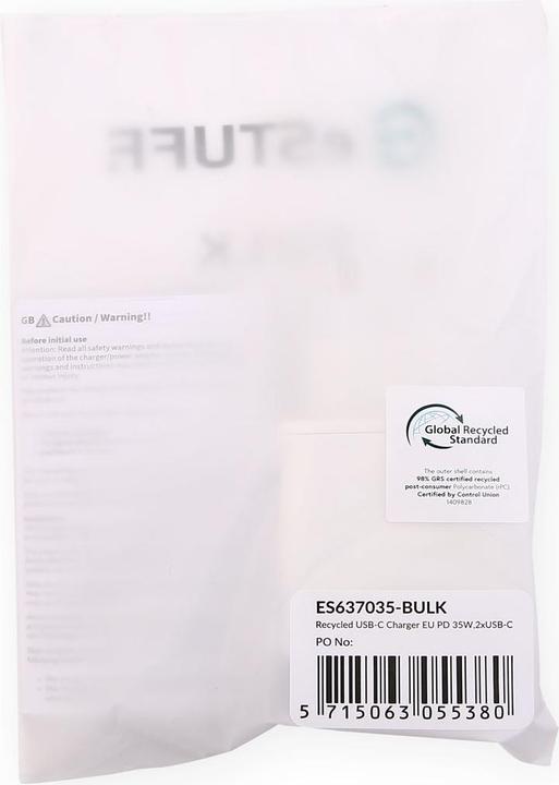 Actual product image eSTUFF INFINITE USB-C Charger EU PD (35 W)