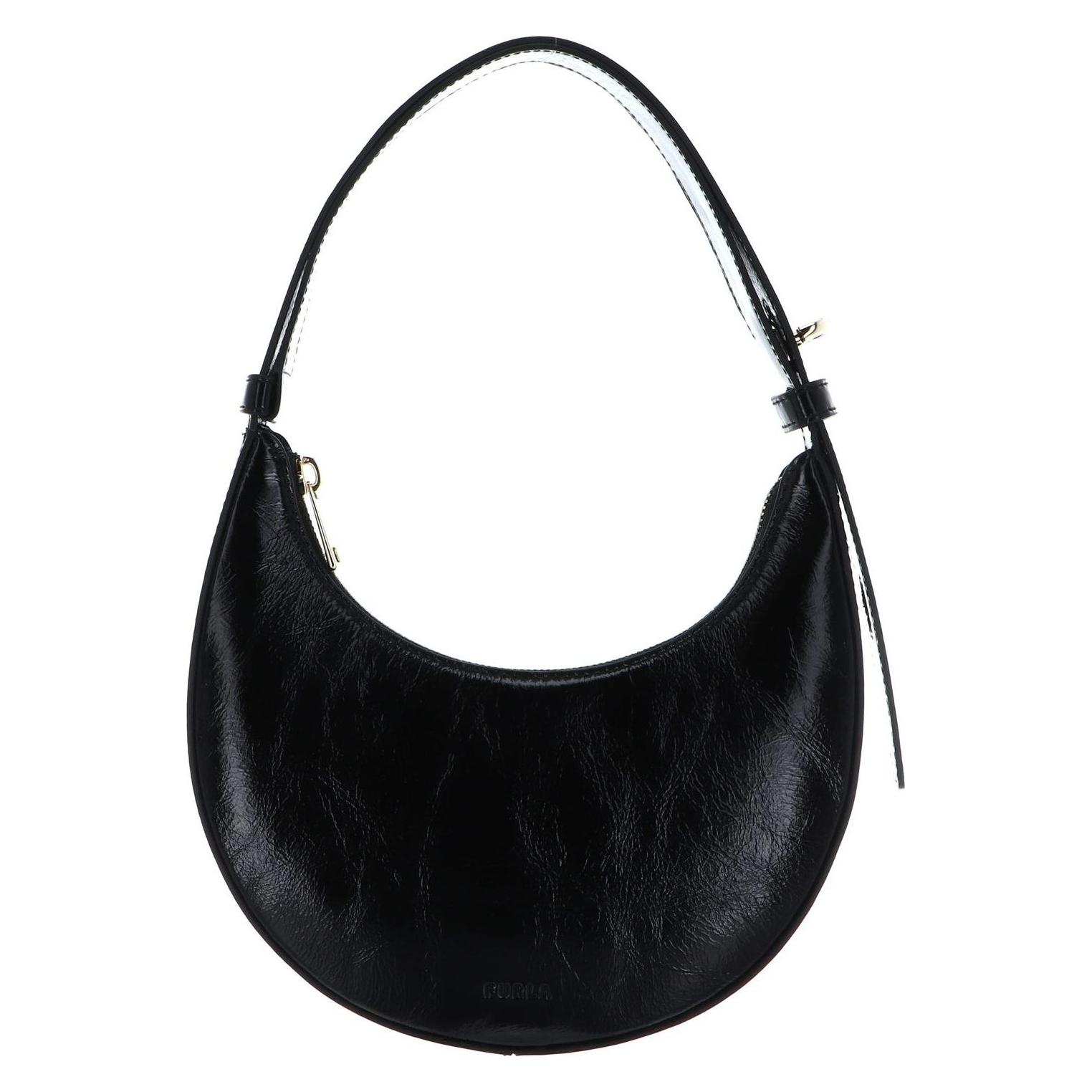 Furla, Damen, Handtasche, Delizia Mini Shoulder Bag, Schwarz
