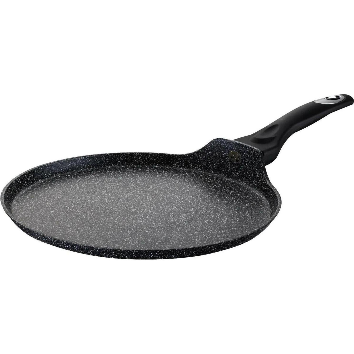 JTI Pfannkuchenpfanne mit Marmorbeschichtung - 28 cm, Pfanne + Kochtopf, Schwarz