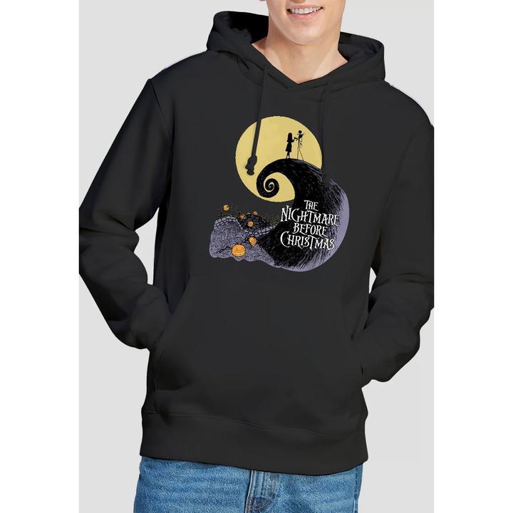 Immagine prodotto The Nightmare Before Christmas Felpa con Cappuccio Silhouette Lunare Uomo (S)