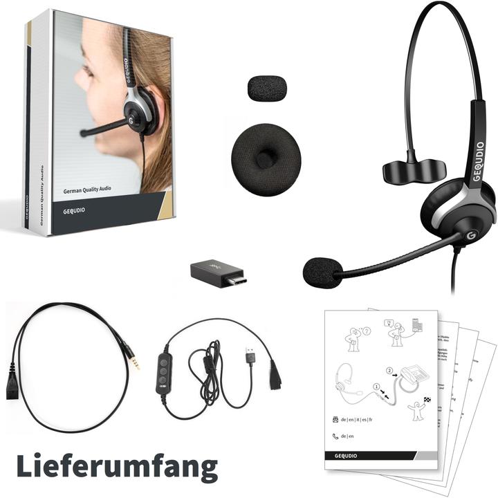 Actual product image Gequdio Headset (Cable, USB-A)