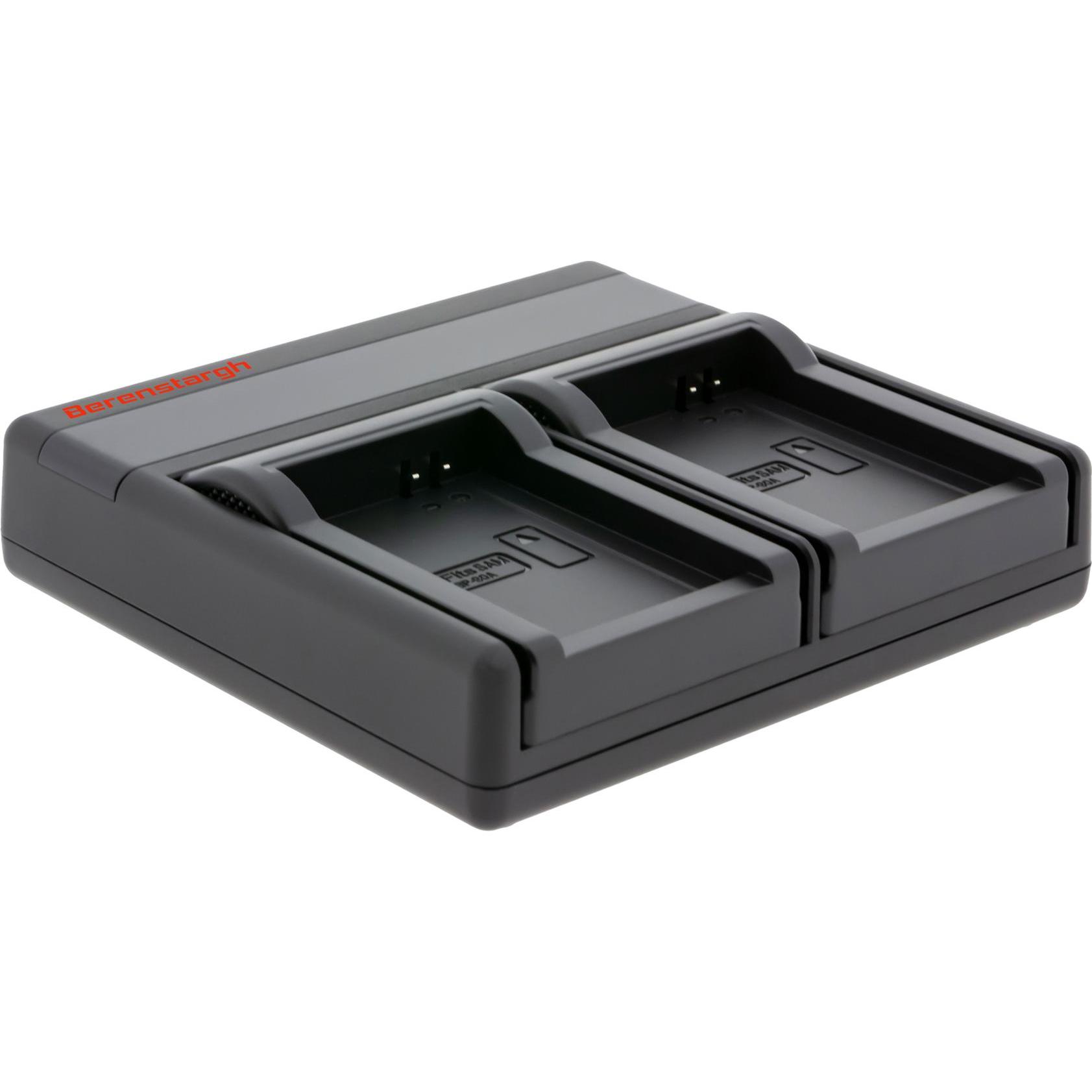 Berenstargh Dual PD Hyper Ladegerät f. Samsung BP-90A USB-C in/out Powerbankfunktion (Caricabatterie per fotocamere), Alimentatore fotocamera, Nero