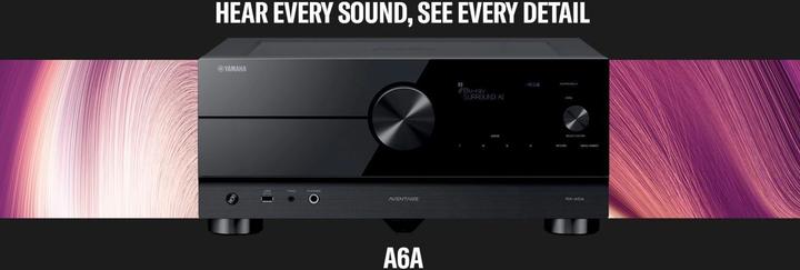 Actual product image Yamaha RX-A6A *black* 9.2 channel Aventage Receiver with Surround:AI (9.2 Channel, AM, DAB, FM)