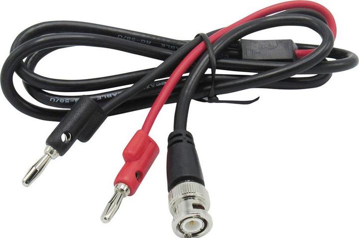 RND BNC auf 2 Bananenstecker-Messleitung, 1.1m, Rot / Schwarz