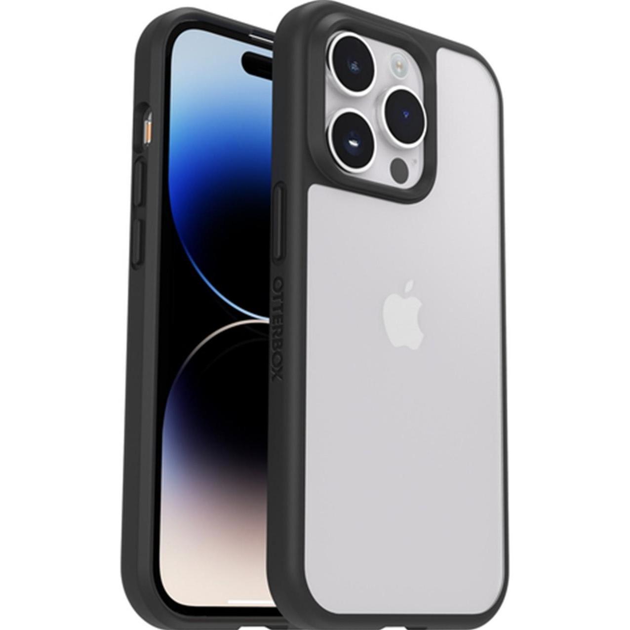 OtterBox React (Apple iPhone 14 Pro), Smartphone Hülle, Schwarz, Transparent