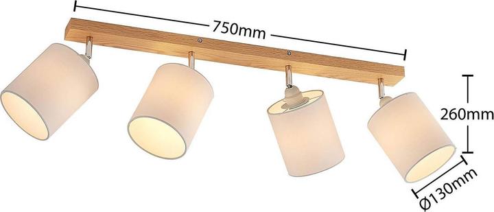 Actual product image Lindby Imarin ceiling spotlight, 4-light, white (E27)