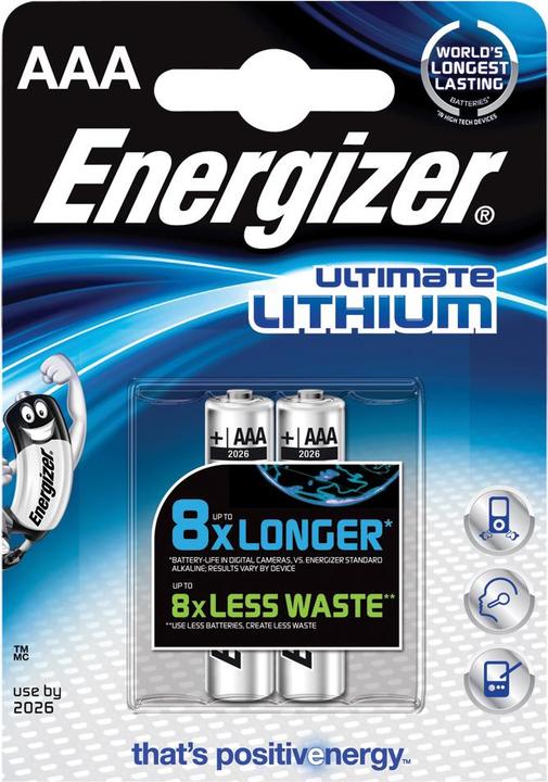 Actual product image Energizer Ultimate Lithium (2 pcs., AAA, 1250 mAh)
