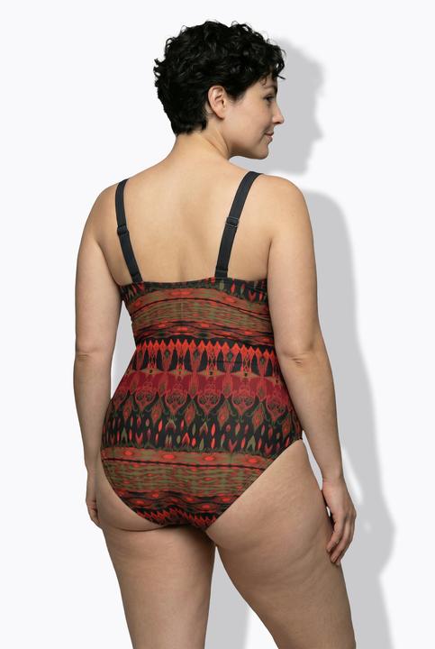 Actual product image Ulla Popken Alpine Pattern One Piece Swimsuit (46)