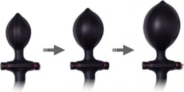 Actual product image Rimba Tail" Inflatable Anal Plug with Handle and Pump