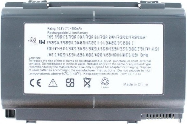 Image du produit AGI 107809 - Batterie - Fujitsu Siemens - FPCBP175 (4400 mAh)