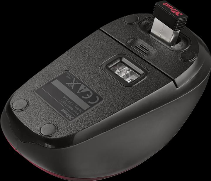 Immagine prodotto Trust Yvi Mini Mouse senza fili rosso (Senza fili)