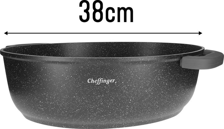 Actual product image Cheffinger Bratpfanne 38 cm mit Marmorbeschichtung (38 cm, Frying pan)
