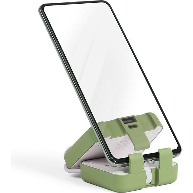 Livoo Externer Akku pack mit telefonhalter (4000 mAh, 14.80 Wh), Powerbank, Braun