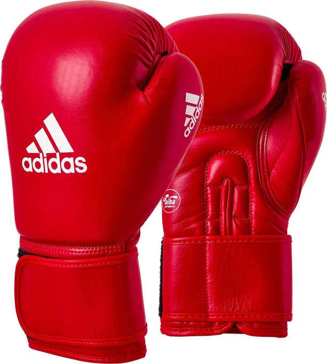 Immagine prodotto Adidas Guanti da boxe Velcro IBA Guanti da boxe rossi 12oz (12 OZ, Taglia unica)