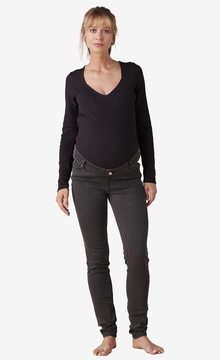 Actual product image Envie de Fraise Skinny-Umstandsjeans, Seamless-Bund WATERLESS, Bundweite verstellbar (36)