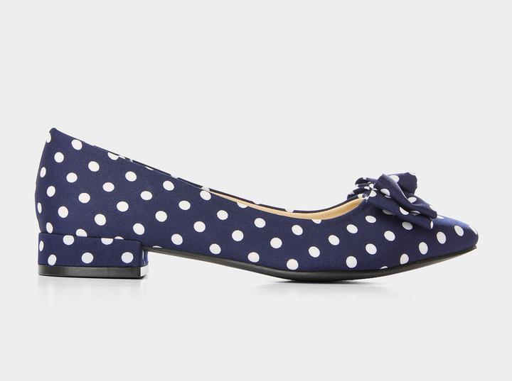 Image du produit Joe Browns Polka Dot Fabric Round Toe Flat Shoes (37)