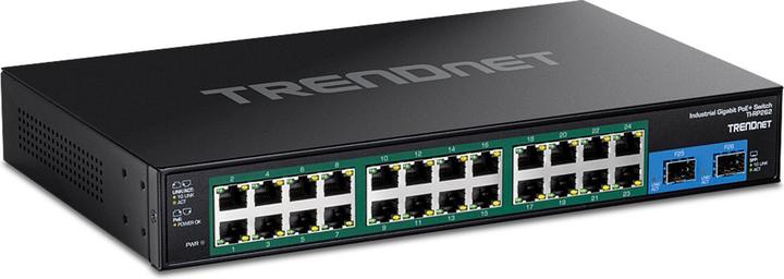 Actual product image Trendnet 26-Port Hardened Industrial Gigabit Poe Rackmount Switch (26 ports)