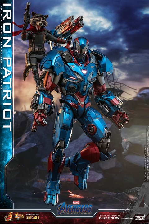 Actual product image Hot Toys Avengers Endgame "Iron Patriot" 1/6 Scale Figure