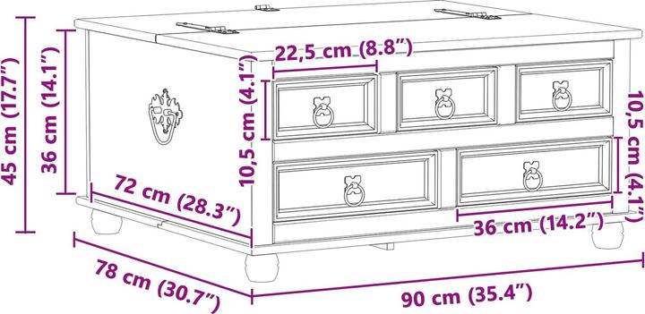Actual product image vidaXL Aufbewahrungsbox (78 cm, 1x)