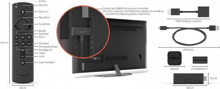 Produktbild Amazon Fire TV Stick (2021) inkl Alex Sprachfernbedienung (Amazon Alexa)