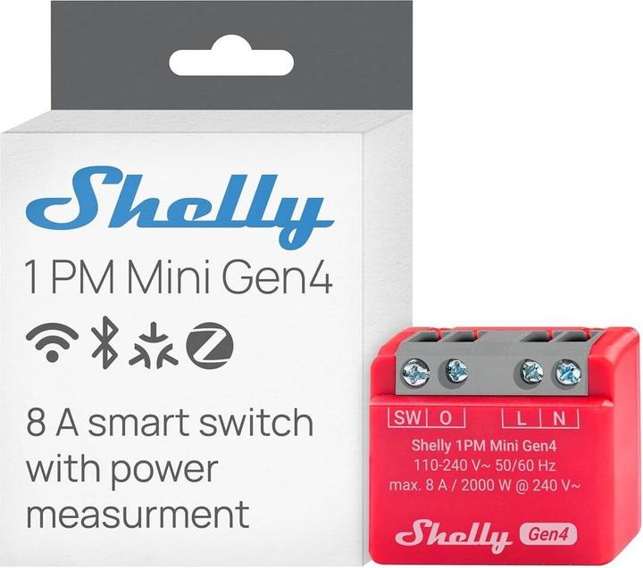 Produktbild Shelly 1PM Mini Gen4 (Schaltaktor)