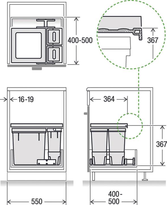 Produktbild Müllex Kehrichtsystem X55 Basic (35 l)