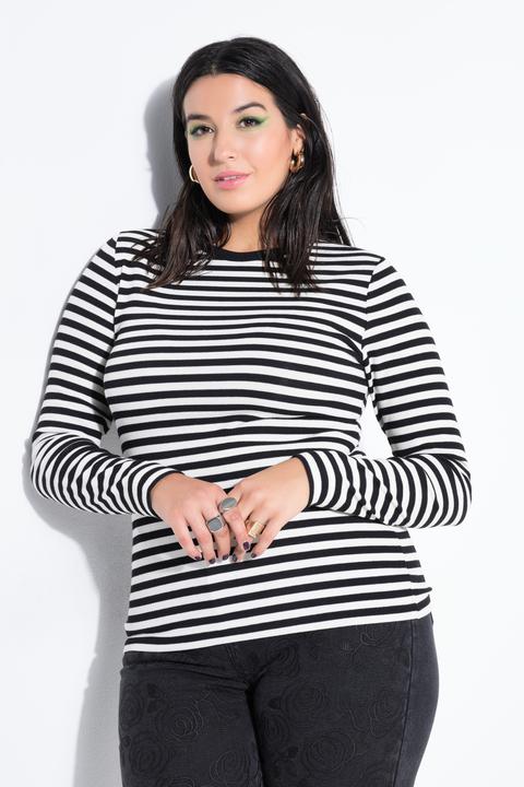 Produktbild Studio Untold Shirt, Slim Shape, Ringel, Rippjersey, Langarm (54)