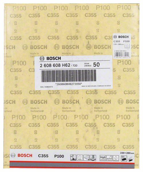 Immagine prodotto Bosch Professional Zubehör Foglio abrasivo C355, foglio abrasivo in carta, 230 x 280 mm, 100 (100)