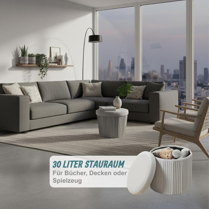 Image du produit Relaxdays Hocker aus Samt mit Stauraum