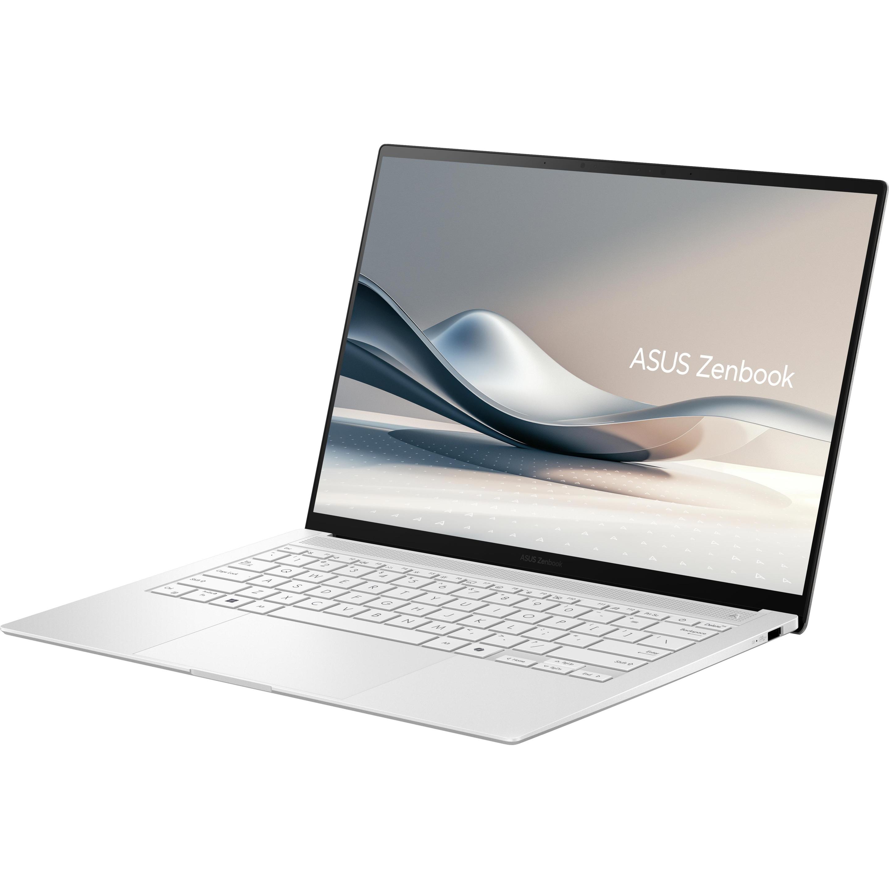 ASUS ZenBook S 14 OLED (14", 1000 GB, 32 GB, DE, Intel Core Ultra 7 258V), Notebook, Weiss