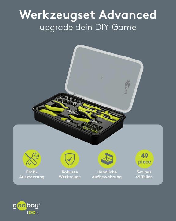 Actual product image Goobay Werkzeug-Set Advanced, 49-tlg. (49 pieces)