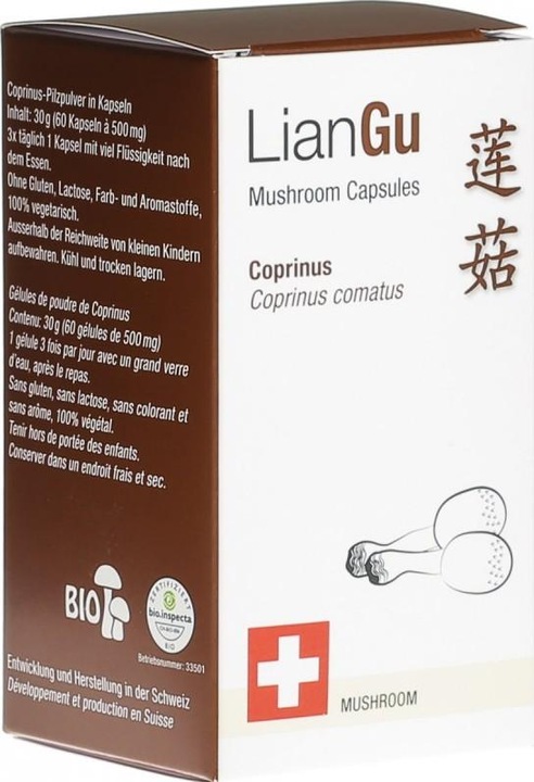 Produktbild Lian Coprinus Mushrooms Kaps (180 Stück, Kapseln, 151 g)