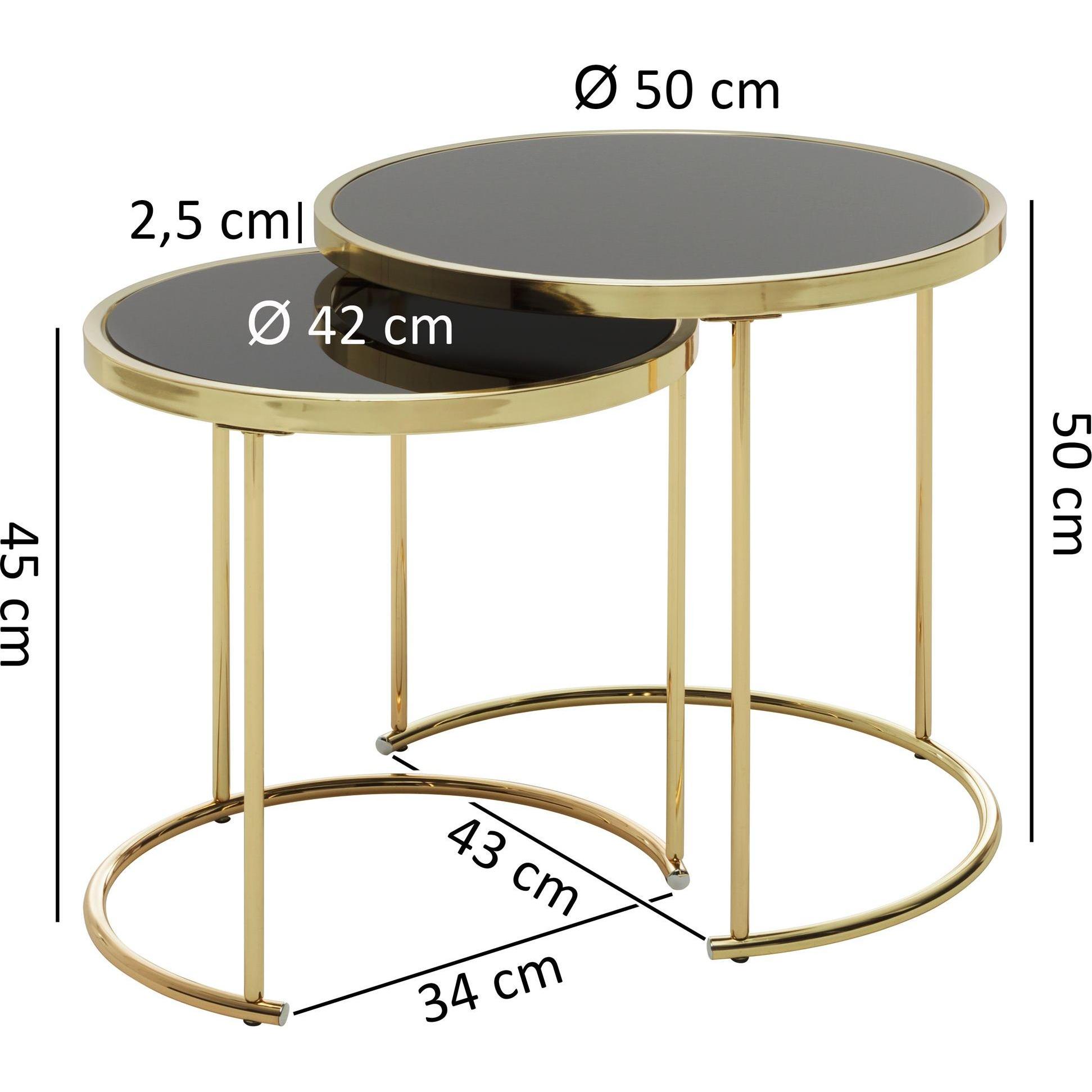 Thumbnail - FineBuy, Couchtisch + Beistelltisch, Vera (50 x 50 x 50 cm)