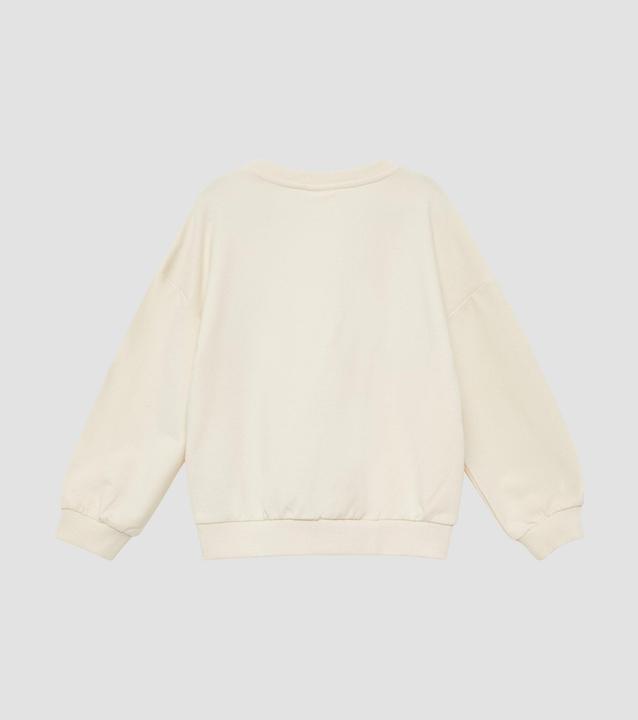 Produktbild s.Oliver Sweatshirt Oversized Sweatshirt mit Frontprint und Blüten-Applikation (98)