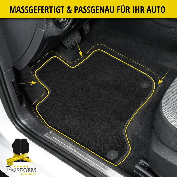 Actual product image Walser Premium floor mats for Skoda Karoq 07/2017-today (2 front mats + 2 rear mats)
