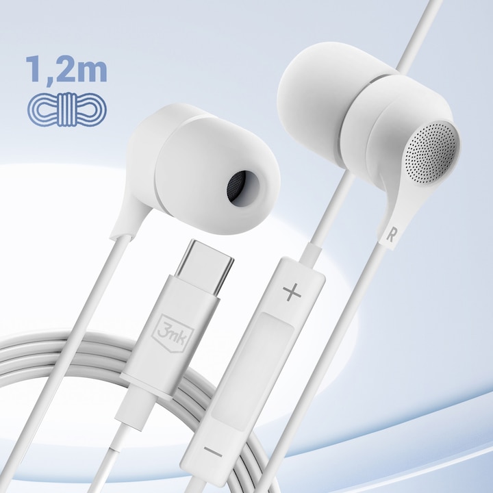 Produktbild 3MK Wired Earphones USB-C (keine Geräuschunterdrückung, Kabelgebunden)