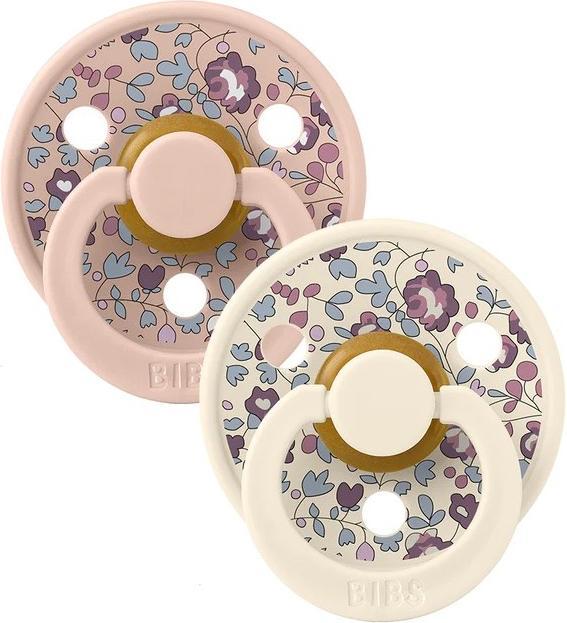 Actual product image Bibs x Liberty Colour Latex Soother (round), Eloise Blush (2x, 6 - 12 Months)