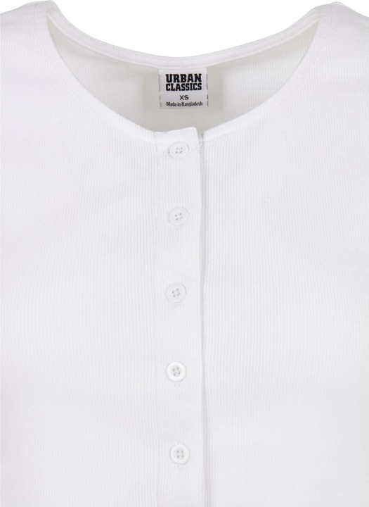 Produktbild Urban Classics Ladies Cropped Button Up Rib Tee (S, L)