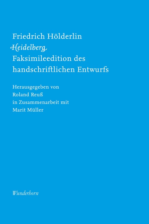 Produktbild Friedrich Hölderlin, Heidelberg (Friedrich Hölderlin, Marit Müller, Deutsch)