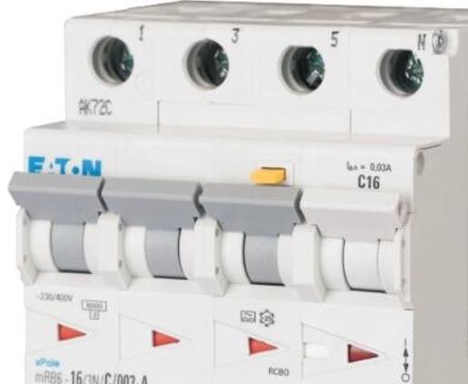 Produktbild Eaton FI/LS Kombination, 32 A, 300 mA, LS- 167510