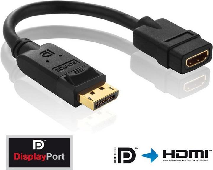 Produktbild Purelink PI155 DisplayPort zu (HDMI, 10 cm)