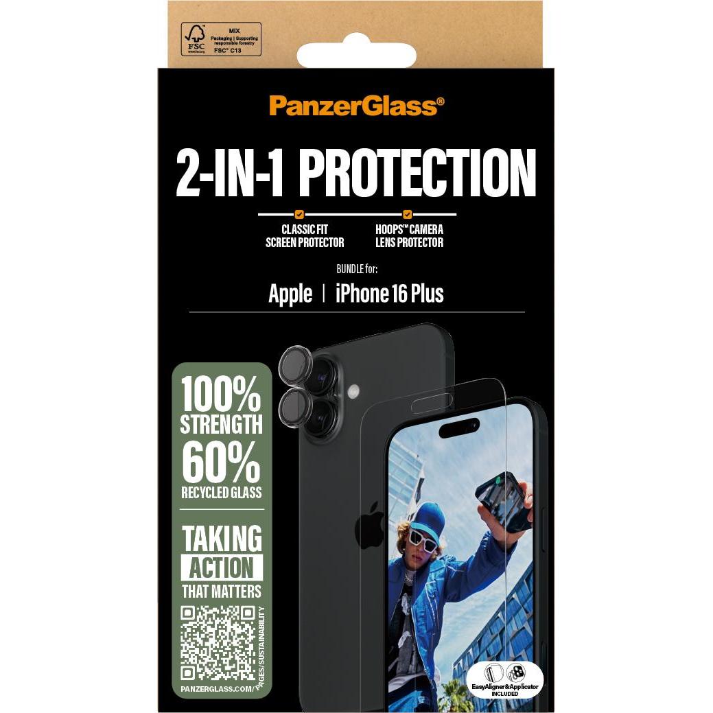 Thumbnail - PanzerGlass Bundle Glass + PicturePerfect (1 Stück, Apple iPhone 16 Plus), Smartphone Schutzfolie, Transparent