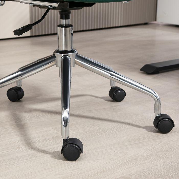 Produktbild Swisshandel24 Bürostuhl, Rattanoptik, Wippfunktion, Samtoptik, Grün (46 - 54 cm)