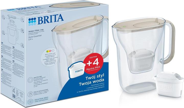 Actual product image Brita Dzbanek filtrujący Dzbanek filtrujšcy Style Essential 2.4l + 4 wkłady, piaskowy (2.40 l)