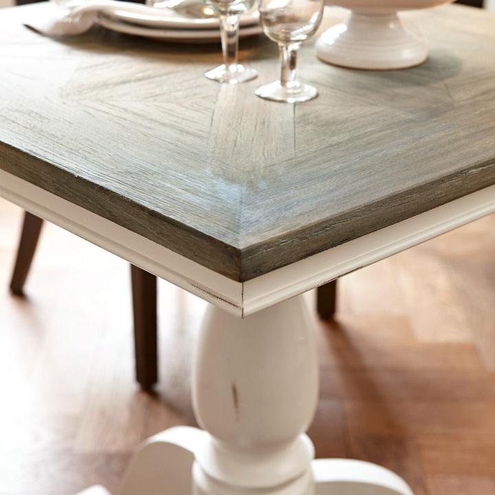 Actual product image Loberon Table Kingston white/brown (70, H, B)