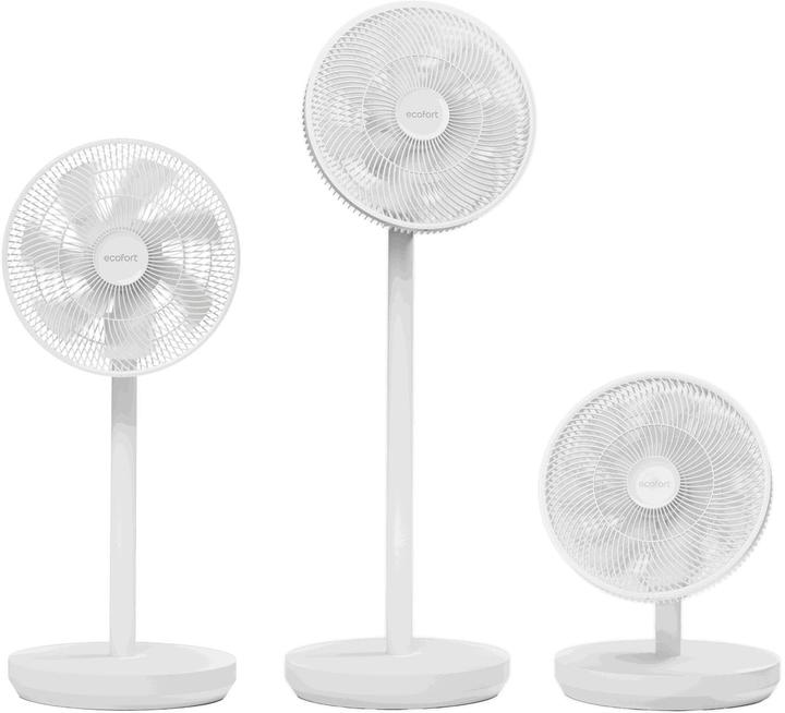 ecofort Standventilator ecoQ SilentAir Due Weiss (55 dB)