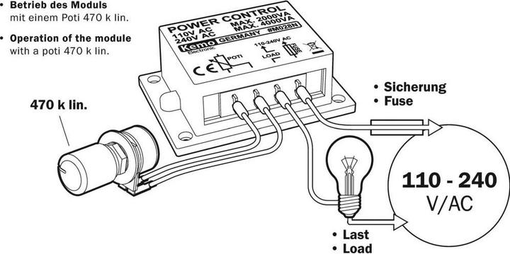 Produktbild Kemo Leistungsregler Baustein M028N