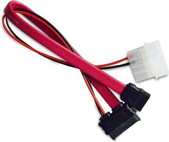 Akasa SATA 2 Kombokabel (Daten und Strom) 20cm