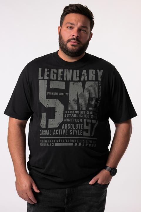 Actual product image Men+ T-Shirt, Halbarm, Bauchfit, Brustprint (4XL)
